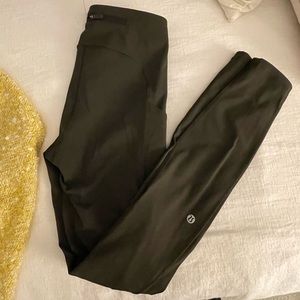 Lululemon Olive Green Fast & Free Leggings